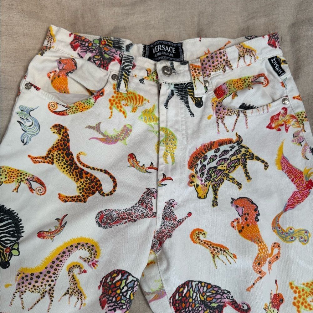 Rare Versace 1990s Fantasy Animal Print Jeans - Picture 4 of 13